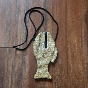 Sequin fish purse